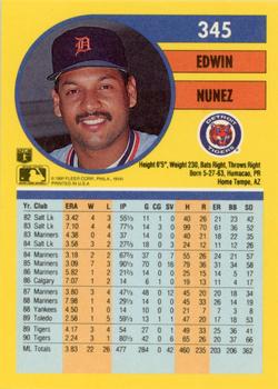 Edwin Nunez  baseball card collectible - Main Image 2