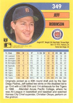 Jeff Robinson  baseball card collectible - Main Image 2
