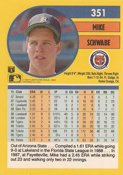Mike Schwabe  baseball card collectible - Main Image 2