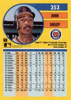 John Shelby  baseball card collectible - Main Image 2
