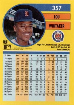 Lou Whitaker  baseball card collectible - Main Image 2
