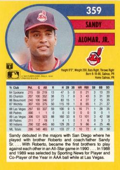 Sandy Alomar, Jr.  baseball card collectible - Main Image 2