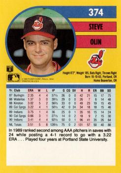 Steve Olin  baseball card collectible - Main Image 2