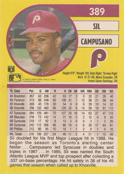 Sil Campusano  baseball card collectible - Main Image 2