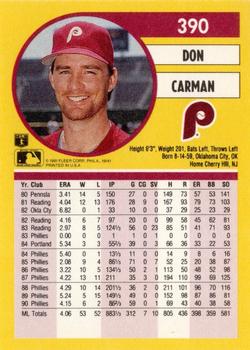 Don Carman  baseball card collectible - Main Image 2