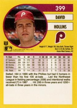 David Hollins  baseball card collectible - Main Image 2
