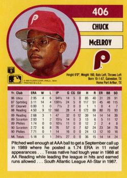 Chuck McElroy  baseball card collectible - Main Image 2