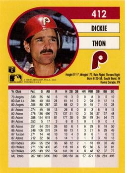 Dickie Thon  baseball card collectible - Main Image 2