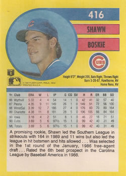 Shawn Boskie  baseball card collectible - Main Image 2
