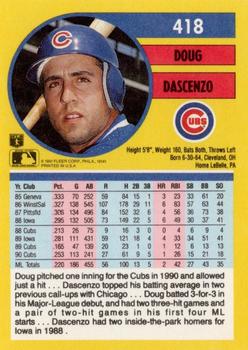Doug Dascenzo  baseball card collectible - Main Image 2