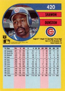 Shawon Dunston  baseball card collectible - Main Image 2