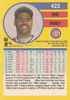 Mike Harkey  baseball card collectible - Main Image 2