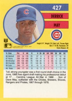 Derrick May  baseball card collectible - Main Image 2