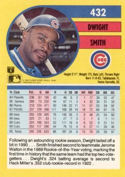 Dwight Smith  baseball card collectible - Main Image 2