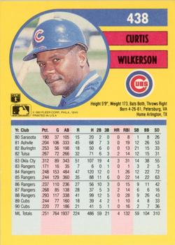 Curtis Wilkerson  baseball card collectible - Main Image 2