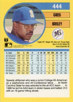 Greg Briley  baseball card collectible - Main Image 2