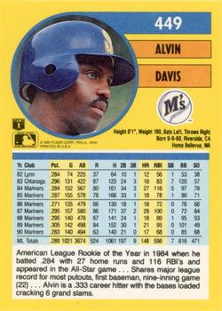 Alvin Davis  baseball card collectible - Main Image 2
