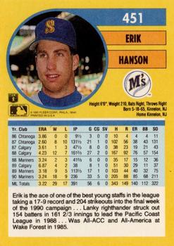 Erik Hanson  baseball card collectible - Main Image 2