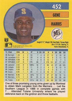 Gene Harris  baseball card collectible - Main Image 2