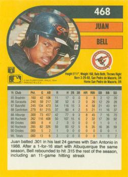 Juan Bell  baseball card collectible - Main Image 2