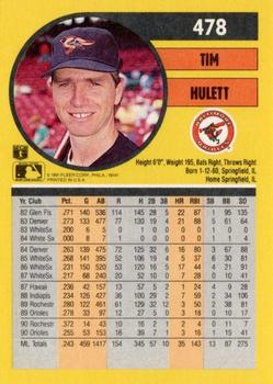 Tim Hulett  baseball card collectible - Main Image 2