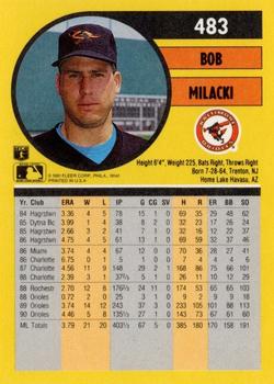 Bob Milacki  baseball card collectible - Main Image 2