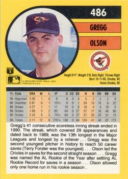 Gregg Olson  baseball card collectible - Main Image 2