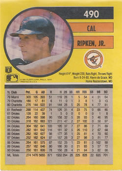 Cal Ripken, Jr.  baseball card collectible - Main Image 2