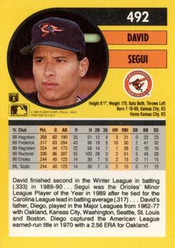 David Segui  baseball card collectible - Main Image 2