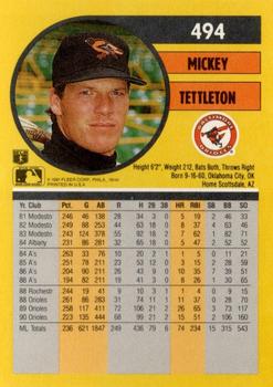 Mickey Tettleton  baseball card collectible - Main Image 2
