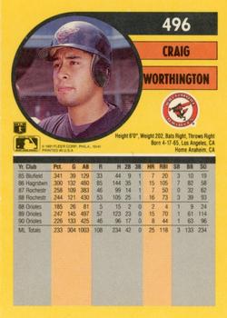 Craig Worthington  baseball card collectible - Main Image 2