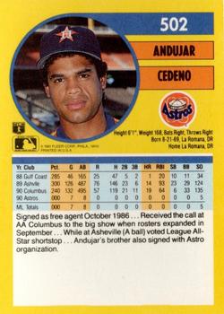 Andujar Cedeno  baseball card collectible - Main Image 2