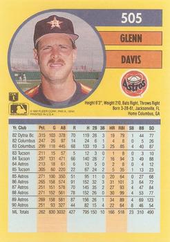 Glenn Davis  baseball card collectible - Main Image 2