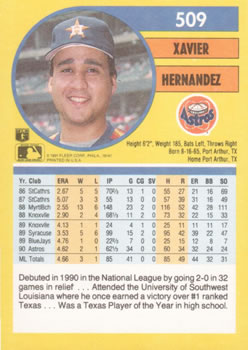 Xavier Hernandez  baseball card collectible - Main Image 2