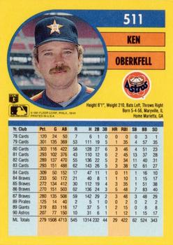 Ken Oberkfell  baseball card collectible - Main Image 2