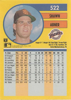 Shawn Abner  baseball card collectible - Main Image 2