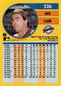 Jack Clark  baseball card collectible - Main Image 2