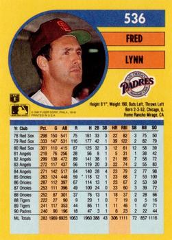 Fred Lynn  baseball card collectible - Main Image 2