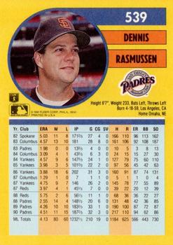 Dennis Rasmussen  baseball card collectible - Main Image 2
