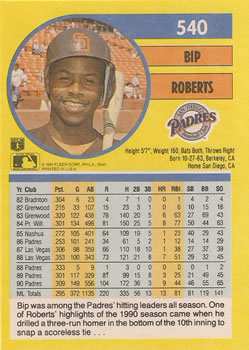 Bip Roberts  baseball card collectible - Main Image 2