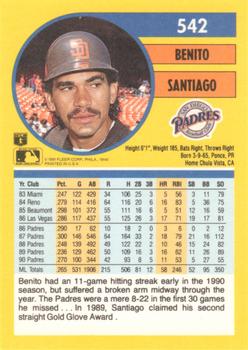 Benito Santiago  baseball card collectible - Main Image 2