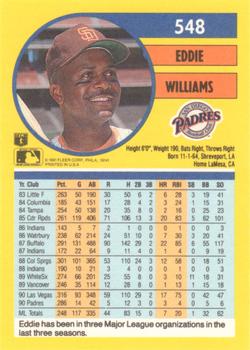 Eddie Williams  baseball card collectible - Main Image 2