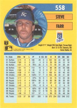 Steve Farr  baseball card collectible - Main Image 2