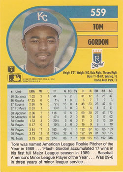 Tom Gordon  baseball card collectible - Main Image 2