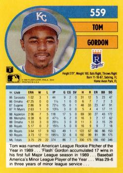 Tom Gordon  baseball card collectible - Main Image 2