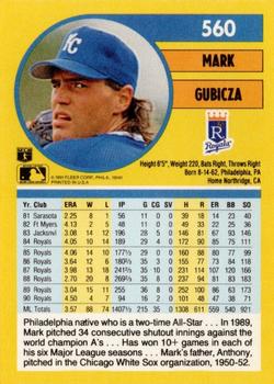 Mark Gubicza  baseball card collectible - Main Image 2