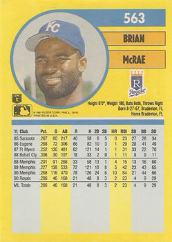 Brian McRae  baseball card collectible - Main Image 2
