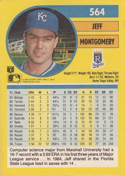 Jeff Montgomery  baseball card collectible - Main Image 2
