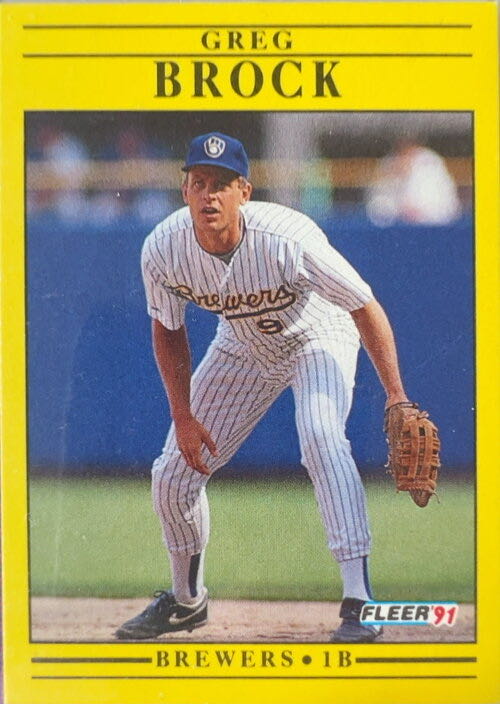 Greg Brock  baseball card collectible - Main Image 3