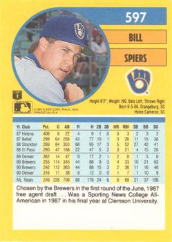 Bill Spiers  baseball card collectible - Main Image 2